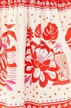 Farm Rio Off-White Rio Tiles Midi Dress -Colorful Wear Store 306206 04