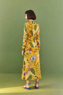 Farm Rio Yellow Summer Garden Maxi Dress -Colorful Wear Store 306212 03