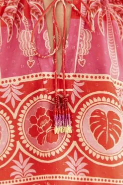 Farm Rio Red Summer Sunrise Blouse -Colorful Wear Store 306223 06