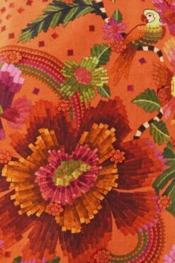 Farm Rio Orange Blooming Garden Blouse -Colorful Wear Store 306226 05