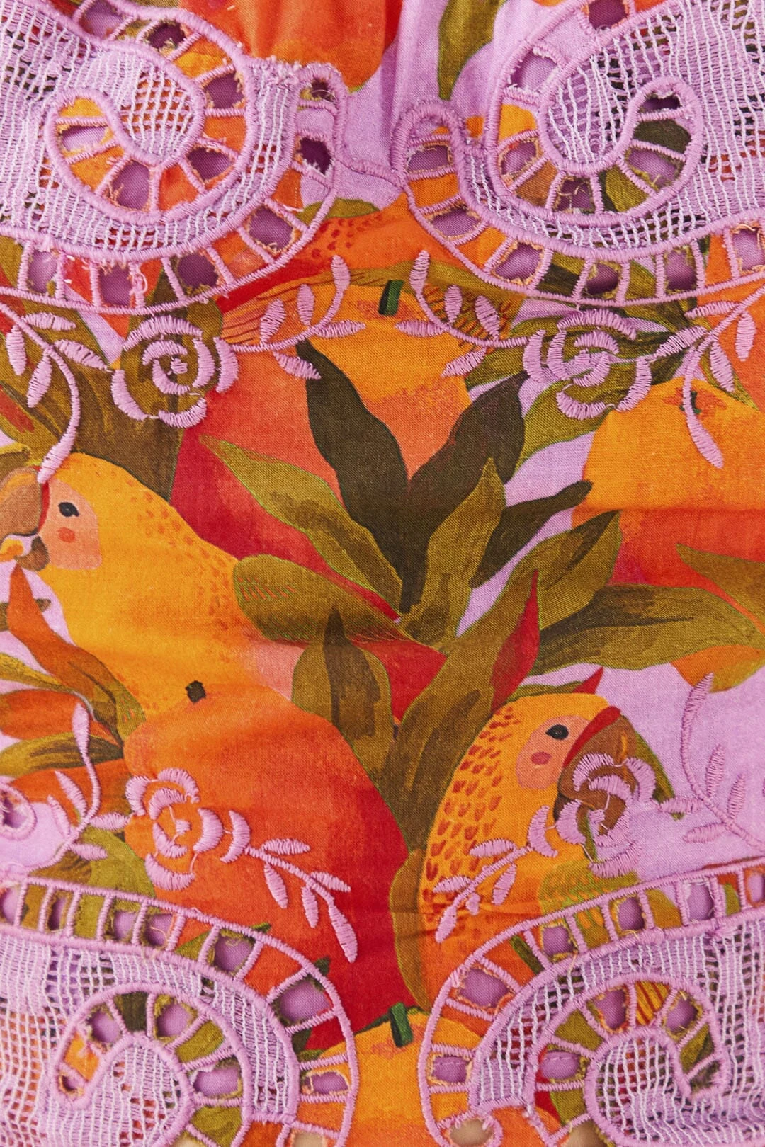 Farm Rio Lilac Mango Macaws Blouse 5 Farm Rio Lilac Mango Macaws Blouse - Image 5