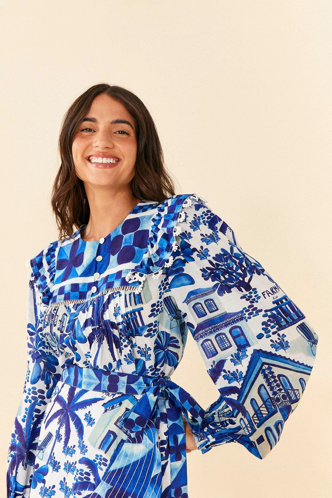 Farm Rio Sweet Rio Long Sleeve Blouse 1 Farm Rio Sweet Rio Long Sleeve Blouse