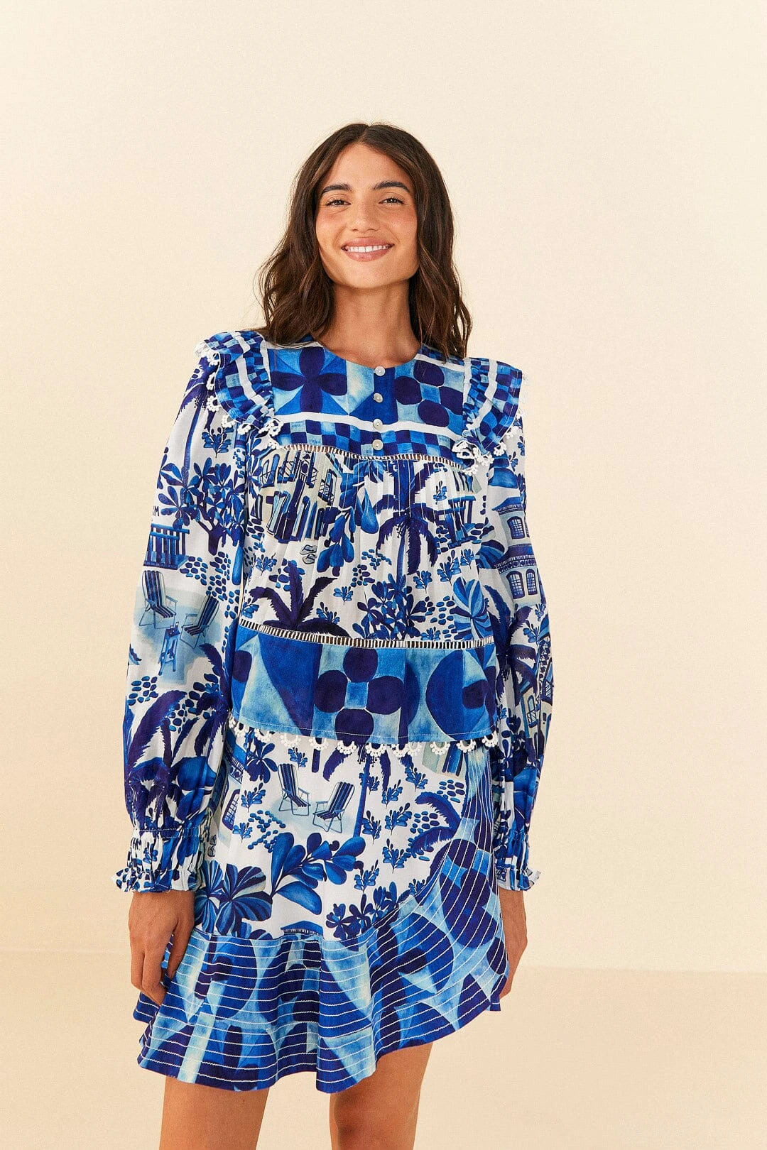 Farm Rio Sweet Rio Long Sleeve Blouse 2 Farm Rio Sweet Rio Long Sleeve Blouse - Image 2