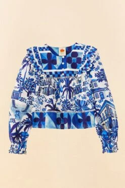 Farm Rio Sweet Rio Long Sleeve Blouse 11 Farm Rio Sweet Rio Long Sleeve Blouse -Colorful Wear Store 306236 06