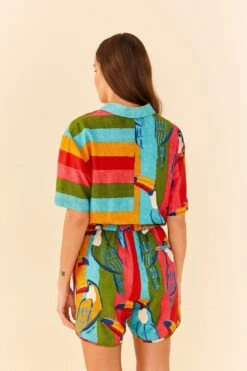 Farm Rio Wonderful Toucans Unisex Shorts -Colorful Wear Store 306244 03