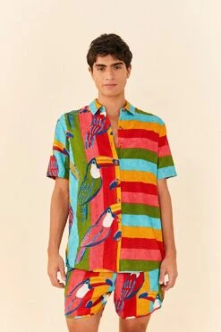 Farm Rio Wonderful Toucans Unisex Shorts -Colorful Wear Store 306244 06