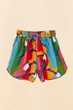 Farm Rio Wonderful Toucans Unisex Shorts -Colorful Wear Store 306244 09