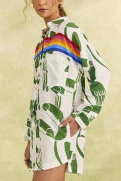 Farm Rio Off-White Rainbow Toucans Romper -Colorful Wear Store 306251 03