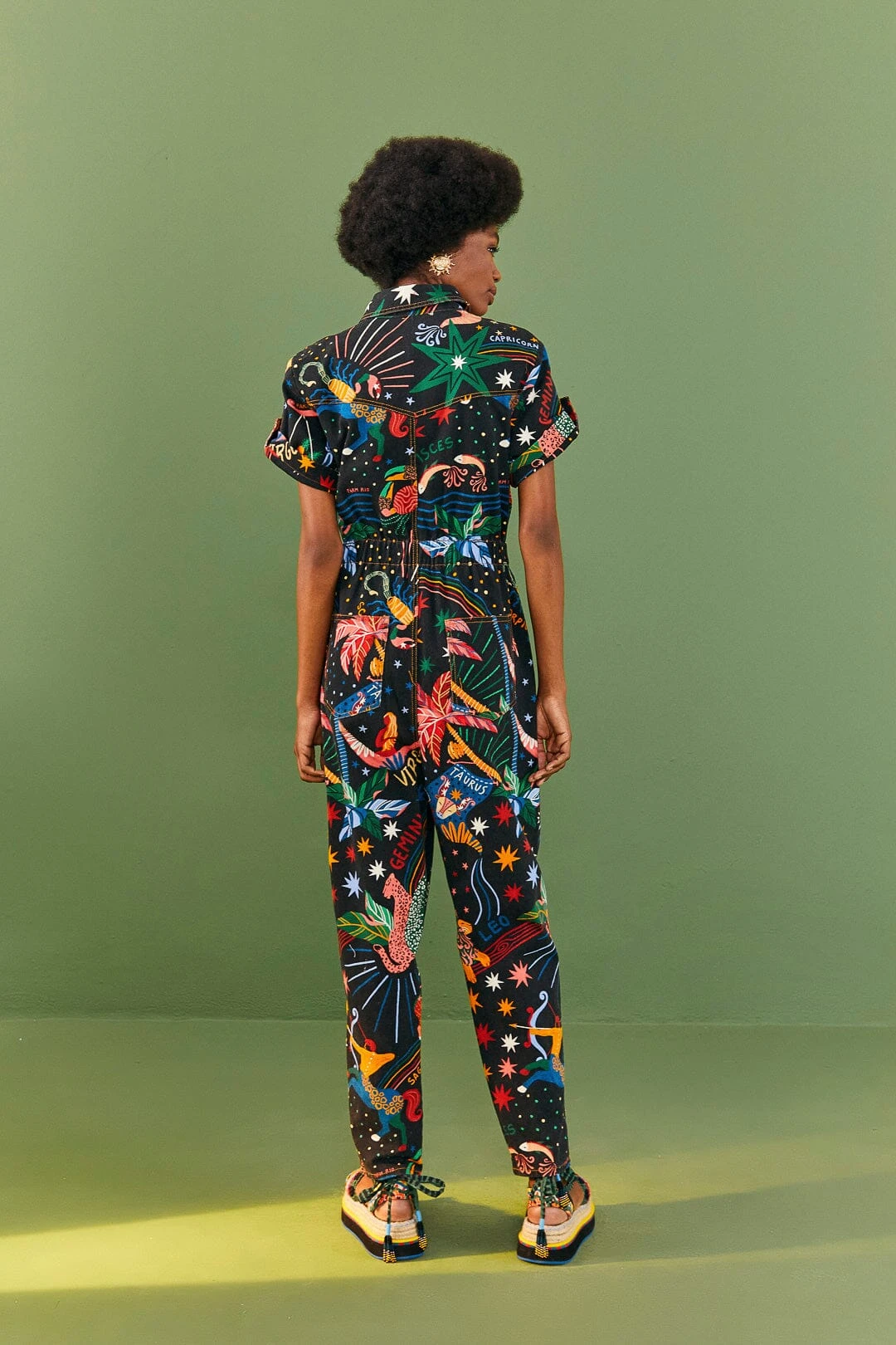 Farm Rio Zodiac Canvas Jumpsuit 3 Farm Rio Zodiac Canvas Jumpsuit - Image 3
