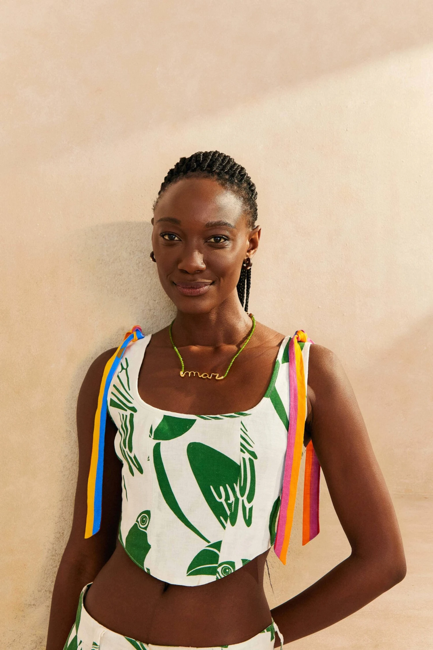 Farm Rio Off-White Rainbow Toucans Crop Top 1 Farm Rio Off-White Rainbow Toucans Crop Top