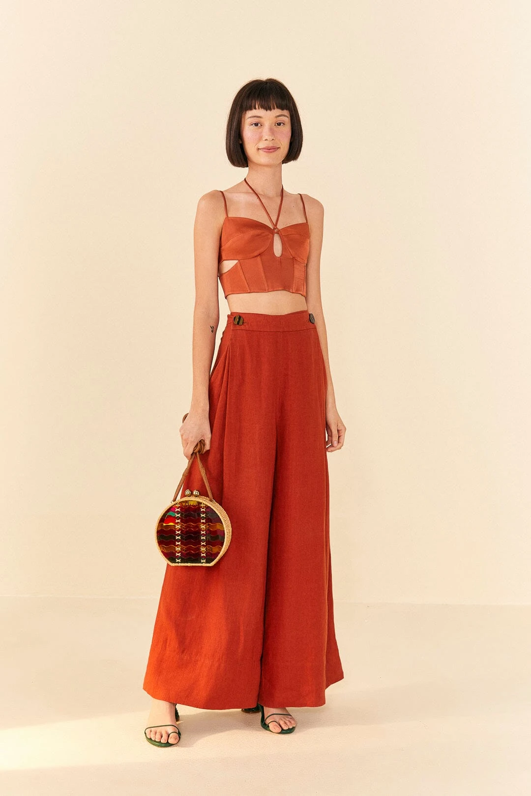 Farm Rio Brown Wide Leg Pants 2 Farm Rio Brown Wide Leg Pants - Image 2