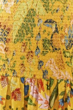 Farm Rio Yellow Summer Garden Mini Skirt -Colorful Wear Store 306300 04