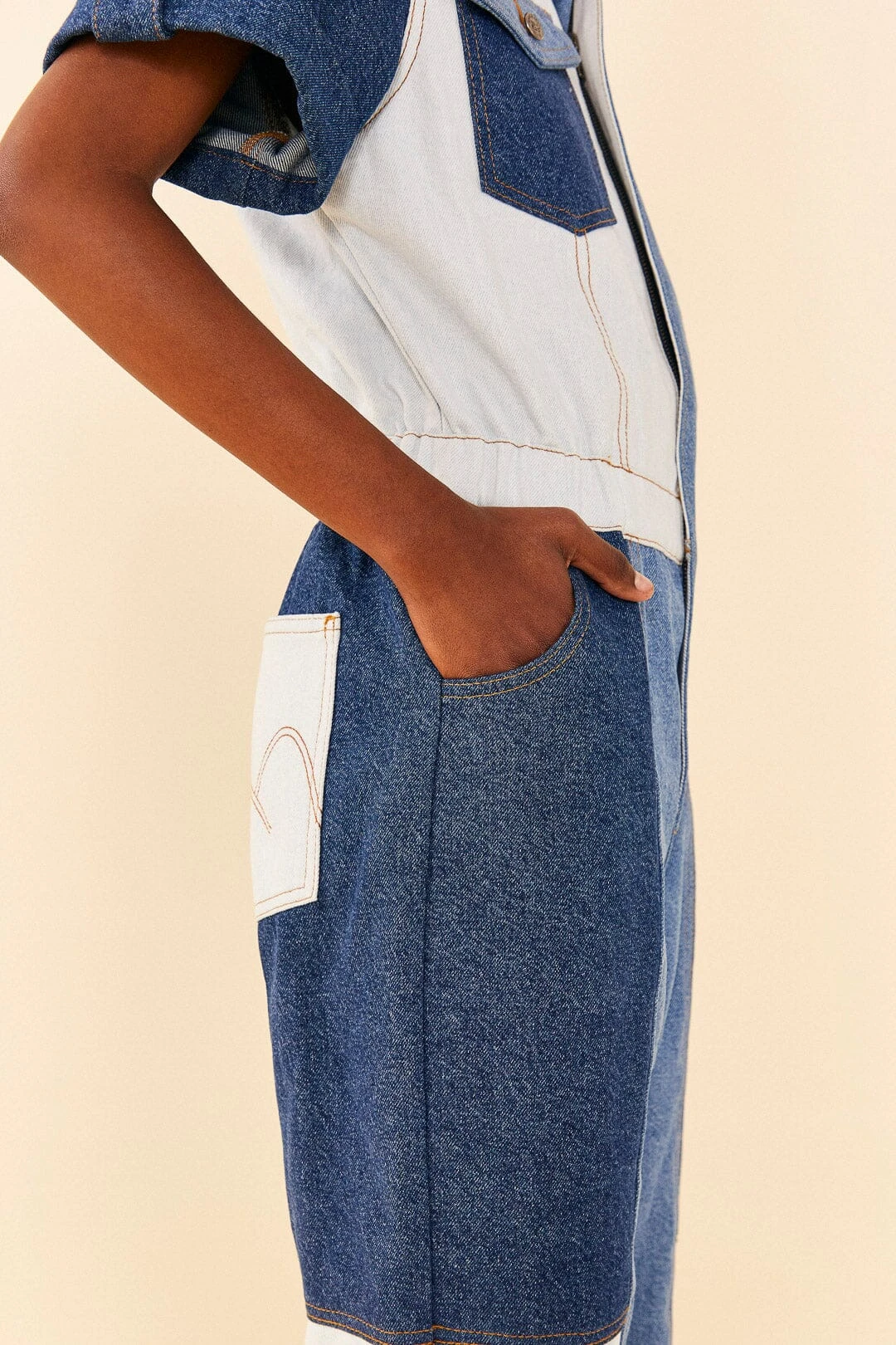 Farm Rio CUTWORK DENIM JUMPSUIT 4 Farm Rio CUTWORK DENIM JUMPSUIT - Image 4