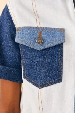 Farm Rio CUTWORK DENIM JUMPSUIT 10 Farm Rio CUTWORK DENIM JUMPSUIT -Colorful Wear Store 306308 05