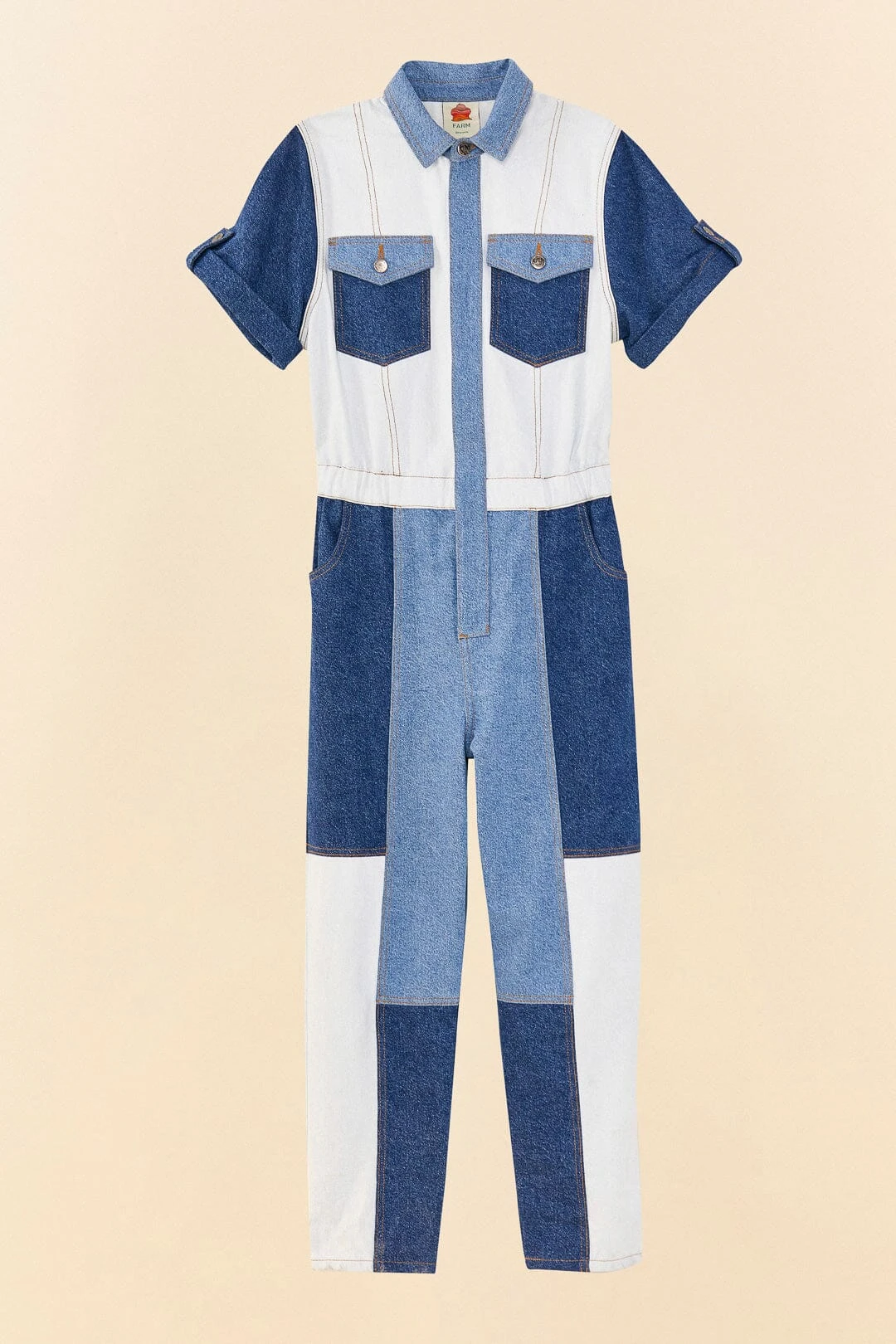 Farm Rio CUTWORK DENIM JUMPSUIT 6 Farm Rio CUTWORK DENIM JUMPSUIT - Image 6