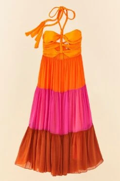 Warm Color Blocking Maxi Dress 11 Warm Color Blocking Maxi Dress -Colorful Wear Store 306344 06