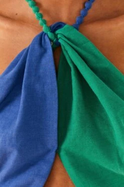 Farm Rio Blue And Green Crop Top -Colorful Wear Store 306345 03