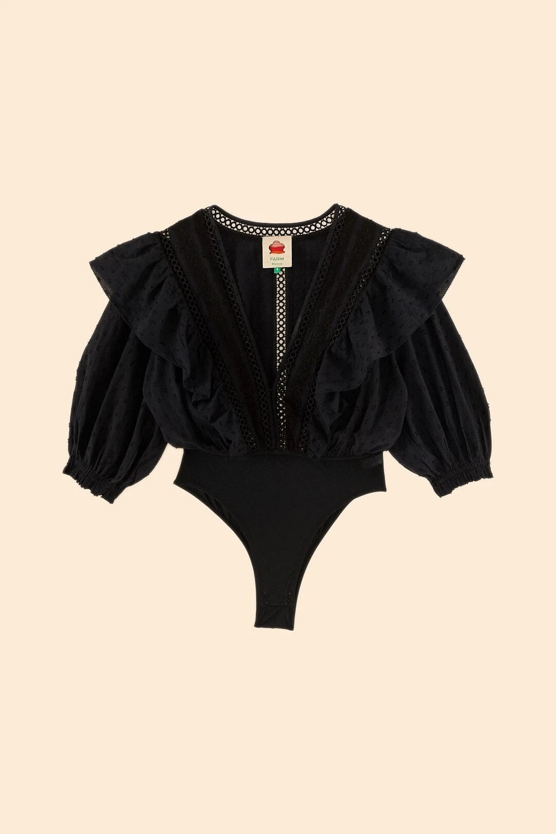 Farm Rio Black Lace Bodysuit 4 Farm Rio Black Lace Bodysuit - Image 4