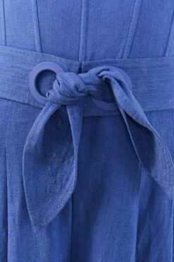 Farm Rio Dark Blue Belted Jumpsuit -Colorful Wear Store 306367 05
