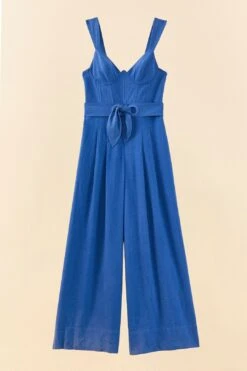 Farm Rio Dark Blue Belted Jumpsuit -Colorful Wear Store 306367 06