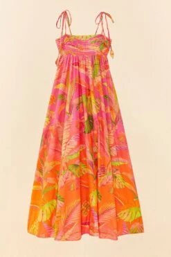 Farm Rio Orange Ombre Forest Maxi Dress -Colorful Wear Store 306376 06