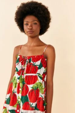 Farm Rio Tomato Midi Dress -Colorful Wear Store 306390 02