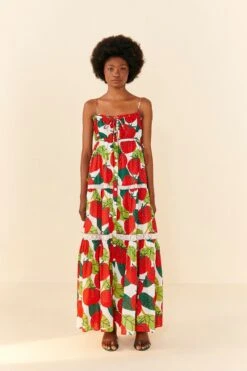 Farm Rio Tomato Midi Dress -Colorful Wear Store 306390 03