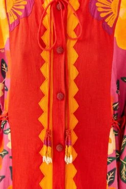 Farm Rio Sunset Patchwork Maxi Dress 10 Farm Rio Sunset Patchwork Maxi Dress -Colorful Wear Store 306645 05