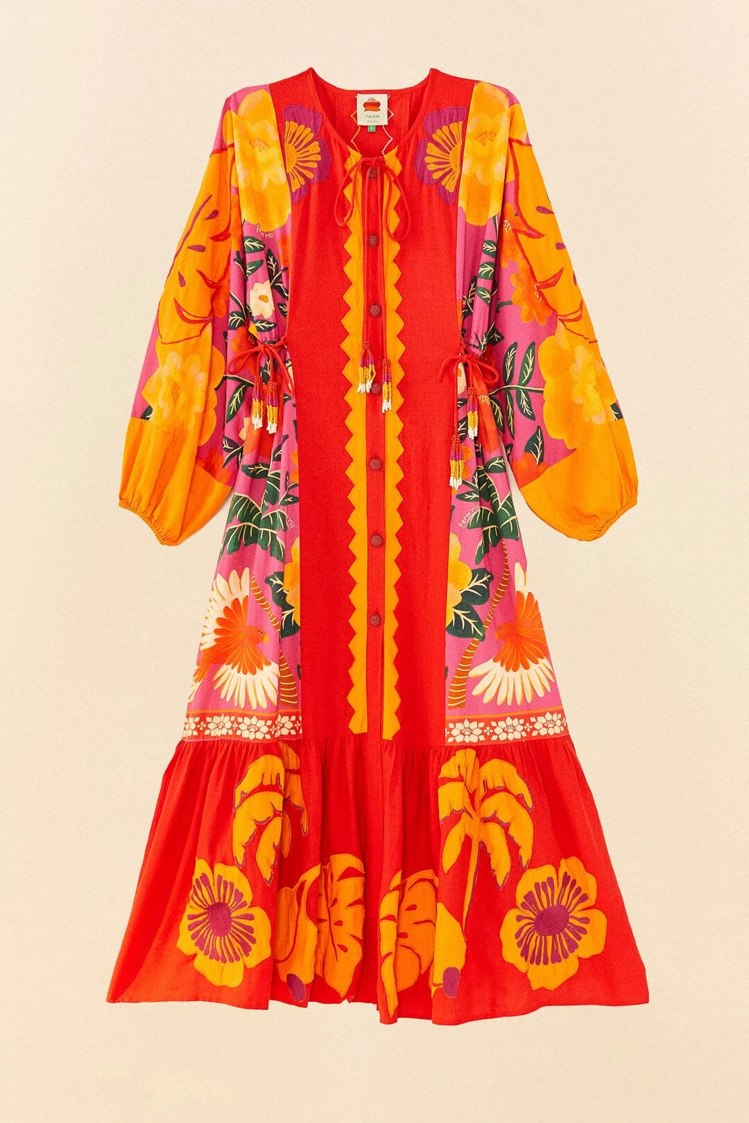 Farm Rio Sunset Patchwork Maxi Dress 6 Farm Rio Sunset Patchwork Maxi Dress - Image 6