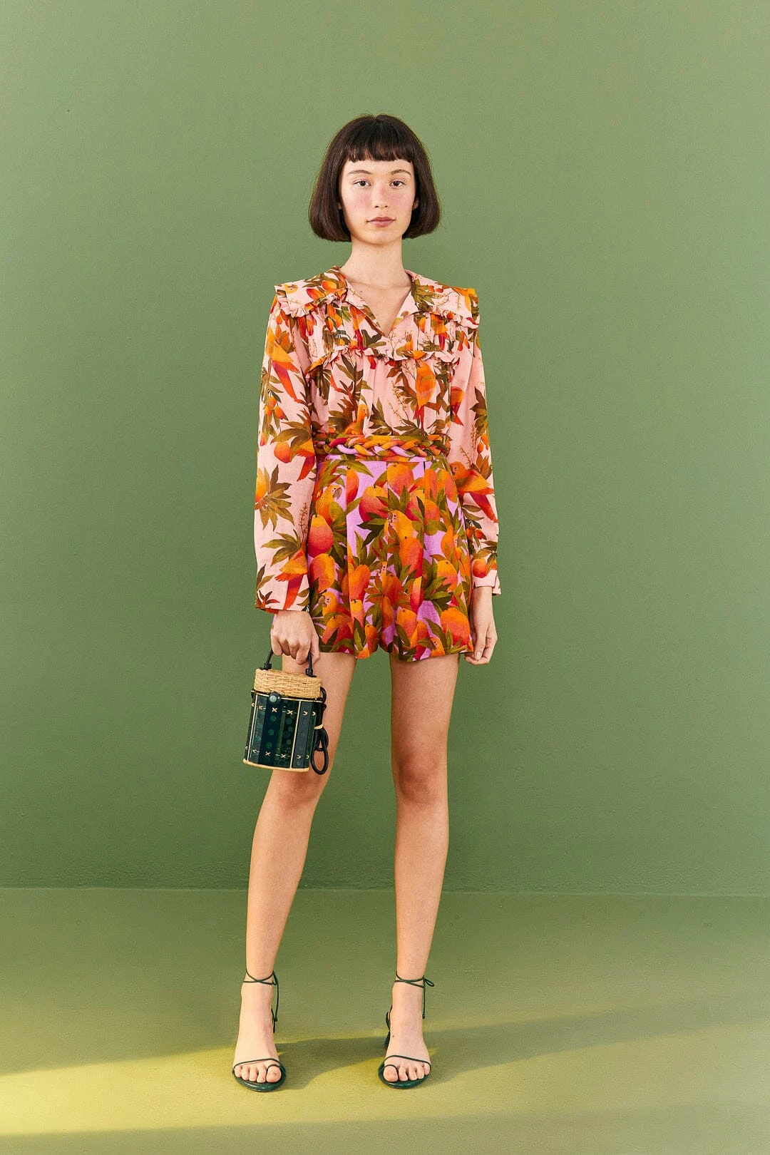 Farm Rio Pink Mango Trees Blouse 2 Farm Rio Pink Mango Trees Blouse - Image 2