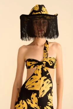 Farm Rio Black Bossa Banana Lycra Jumpsuit -Colorful Wear Store 306662 03