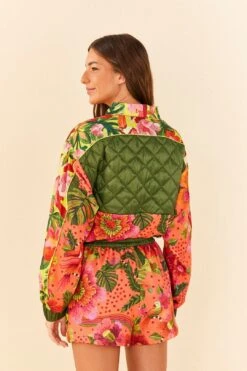 Farm Rio Orange Blooming GardenSweatshorts -Colorful Wear Store 306673 03