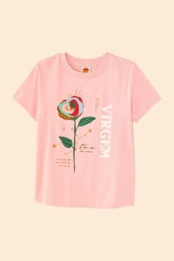Farm Rio Virgo Zodiac Organic Cotton T-Shirt -Colorful Wear Store 306694 06