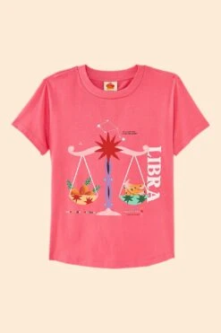 Farm Rio Libra Zodiac Organic Cotton T-Shirt -Colorful Wear Store 306695 06