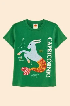 Farm Rio Capricorn Zodiac Organic Cotton T-Shirt -Colorful Wear Store 306698 06