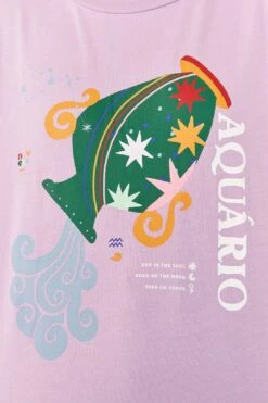 Farm Rio Aquarius Zodiac Organic Cotton T-Shirt -Colorful Wear Store 306699 04