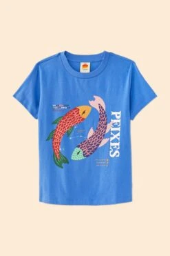 Farm Rio Pisces Zodiac Organic Cotton T-Shirt -Colorful Wear Store 306700 06