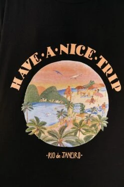 Farm Rio Black Have A Nice Trip Organic Cotton Jumpsuit 6 Farm Rio Black Have A Nice Trip Organic Cotton Jumpsuit -Colorful Wear Store 306707 04