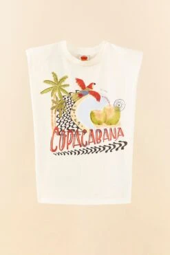 Farm Rio White Copacabana Organic Cotton T-Shirt -Colorful Wear Store 306708 06