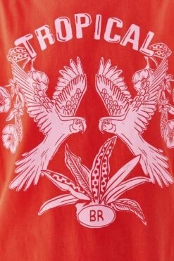 Farm Rio Red Tropical Organic Cotton T-Shirt 8 Farm Rio Red Tropical Organic Cotton T-Shirt -Colorful Wear Store 306713 04