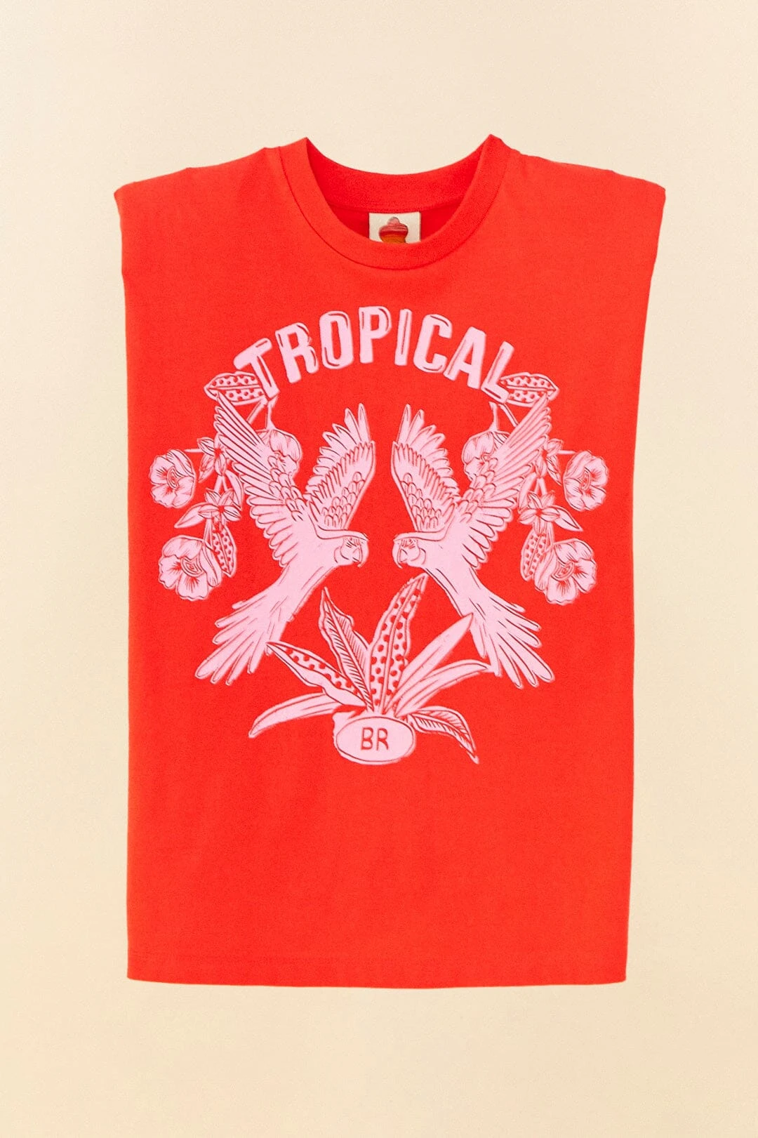 Farm Rio Red Tropical Organic Cotton T-Shirt 5 Farm Rio Red Tropical Organic Cotton T-Shirt - Image 5