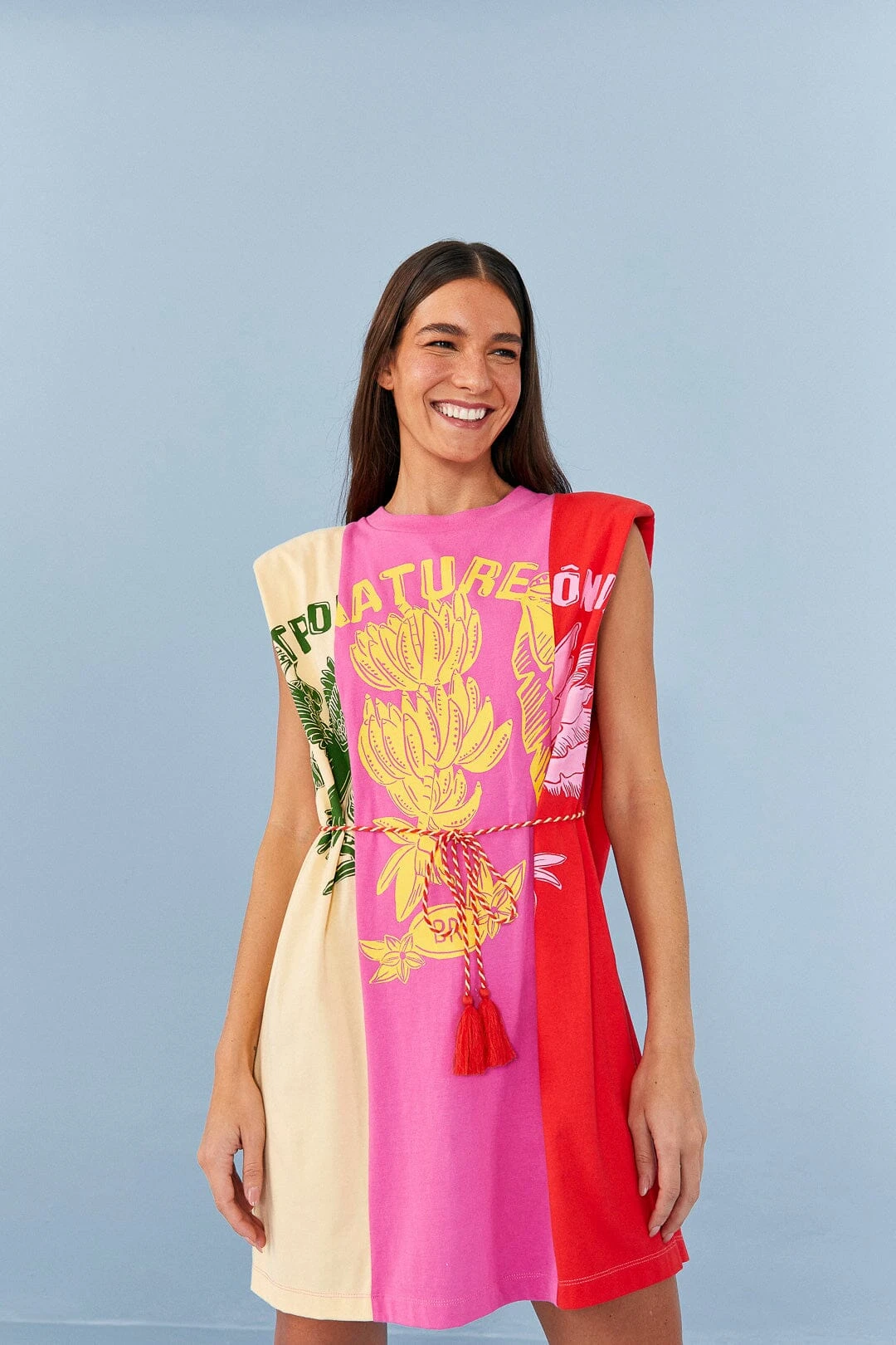 Farm Rio Mixed Prints Organic Cotton Mini Dress 1 Farm Rio Mixed Prints Organic Cotton Mini Dress