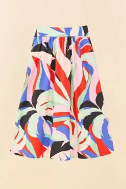Farm Rio Colorful Monstera Midi Skirt -Colorful Wear Store 306895 06