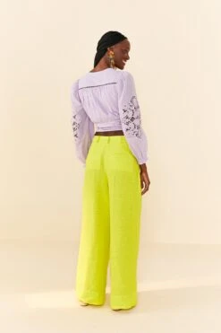 Farm Rio Lilac Lace Blouse -Colorful Wear Store 306897 04