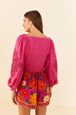 Farm Rio Pink Lace Blouse 10 Farm Rio Pink Lace Blouse -Colorful Wear Store 306900 04