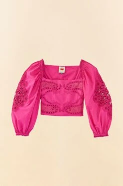 Farm Rio Pink Lace Blouse 11 Farm Rio Pink Lace Blouse -Colorful Wear Store 306900 06