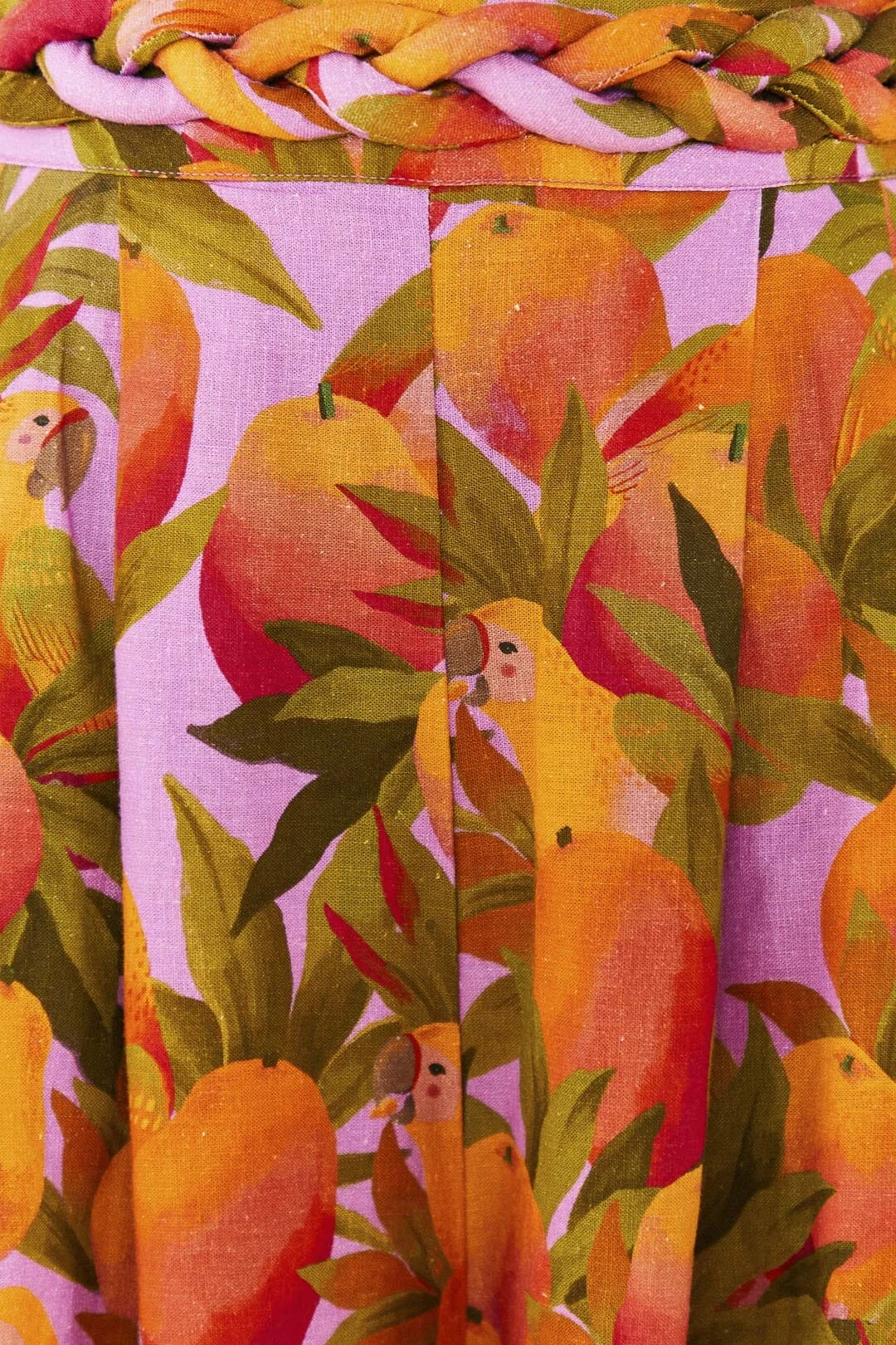 Farm Rio Lilac Mango Macaws Shorts 4 Farm Rio Lilac Mango Macaws Shorts - Image 4