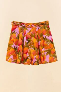 Farm Rio Lilac Mango Macaws Shorts 9 Farm Rio Lilac Mango Macaws Shorts -Colorful Wear Store 306909 06