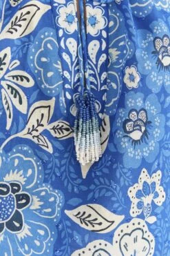 Farm Rio Blue Full Of Flowers Blouse 9 Farm Rio Blue Full Of Flowers Blouse -Colorful Wear Store 306916 05