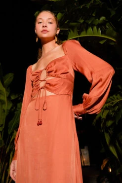 Farm Rio Caramel Cut Out Maxi Dress 7 Farm Rio Caramel Cut Out Maxi Dress -Colorful Wear Store 308183 03